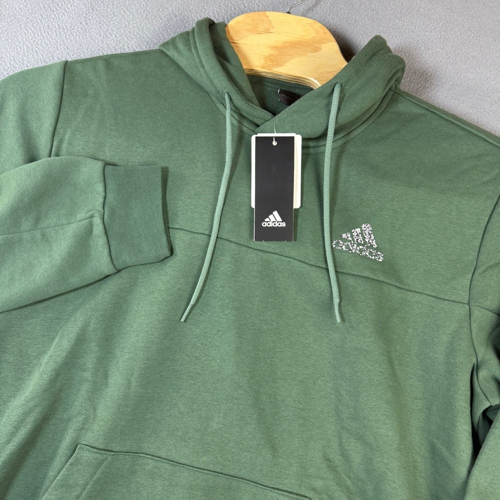 Adidas Mens Recoded Hoodie Green Fleece Sweatshirt Large HM2978 NWT